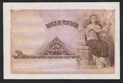 Portugal paper money Portuguese escudo banknote
