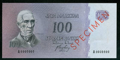 Suomi currency 100 MARKKAA banknote