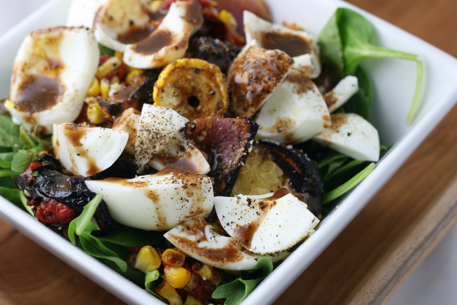 Egg White and Grilled Veggie Salad with Balsamic Vinaigrette Coastal