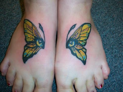 Butterfly Tattoos  Foot on Pandora S Blogbox  Inauguration Day Tattooing Bliss
