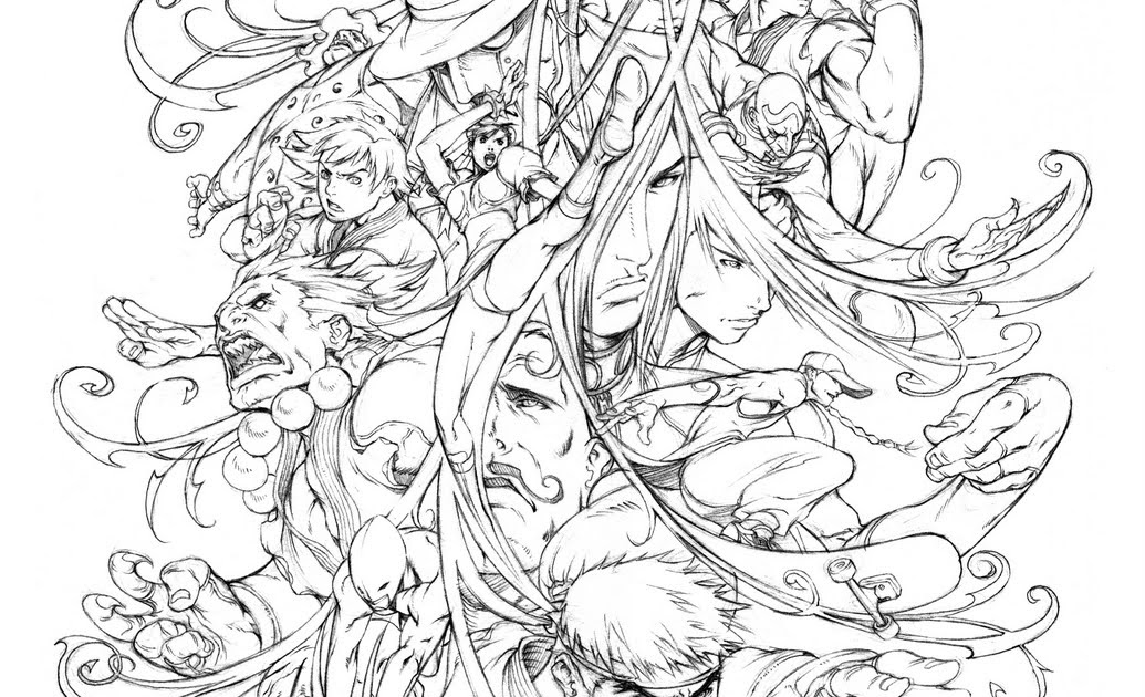 Chris Blanchard's Art: Street Fighter Coloring Challenge