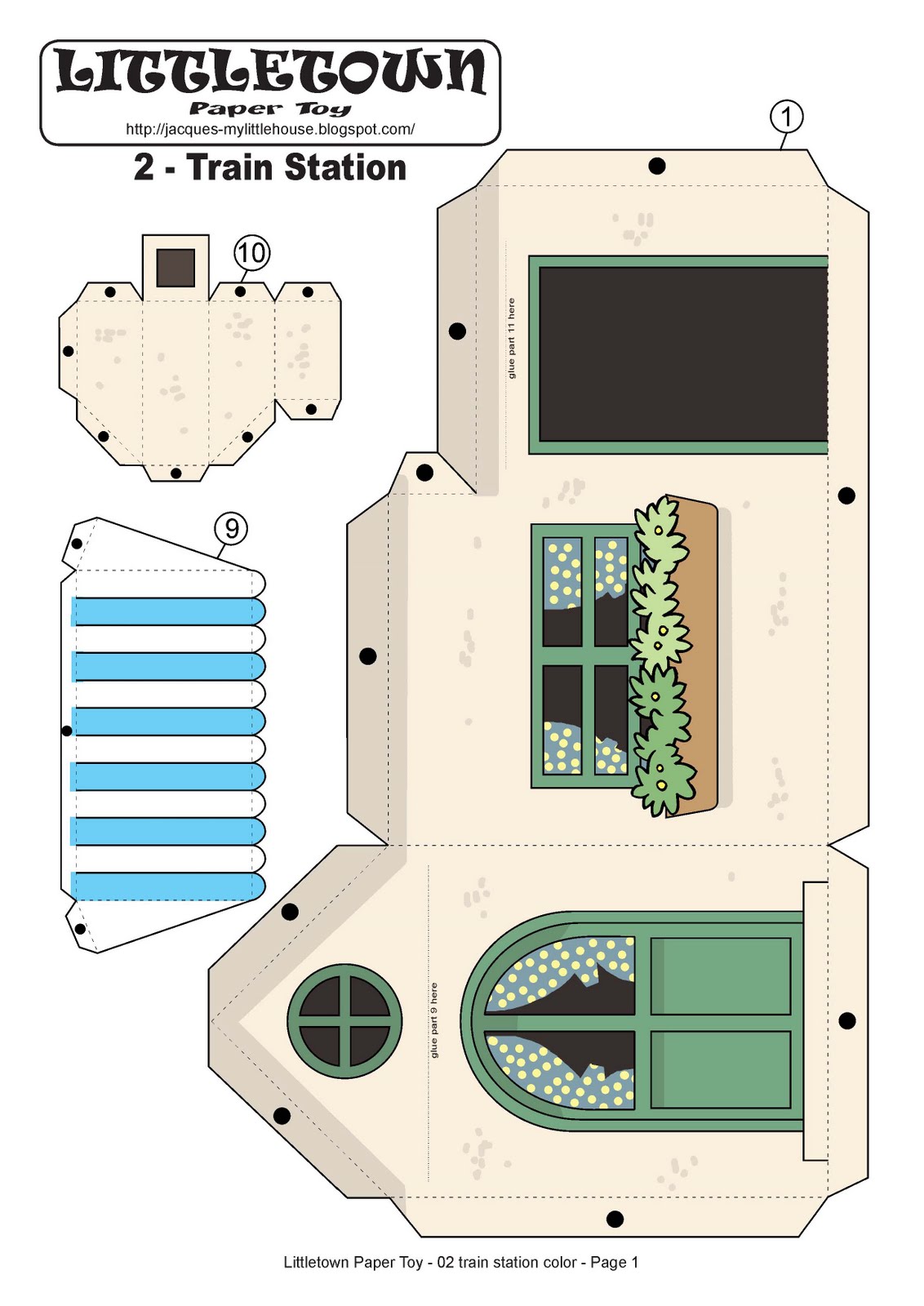 Haz una casita de papel (Estación de tren) ~ Solountip.com