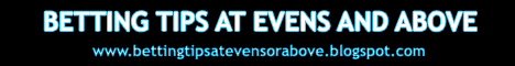 betting tips at evens or above