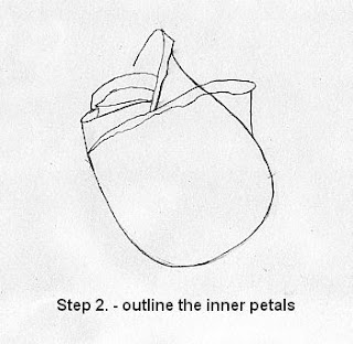 How to draw a rose in five steps-drawing lesson Step+2.+-+outline+the+inner+petals