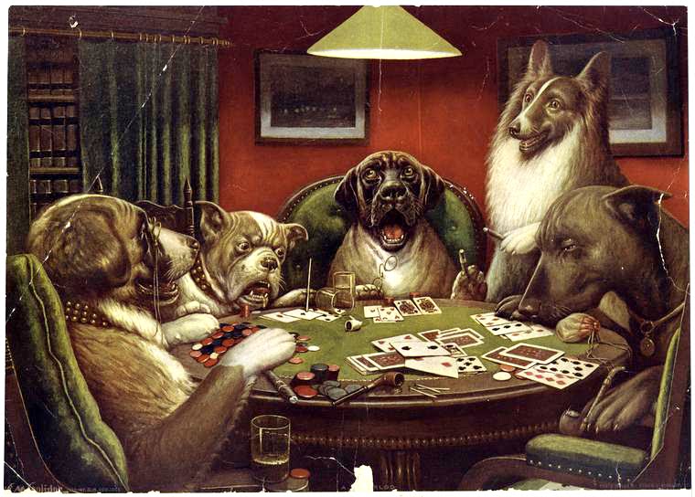 dogs playing poker dogs playing poker
