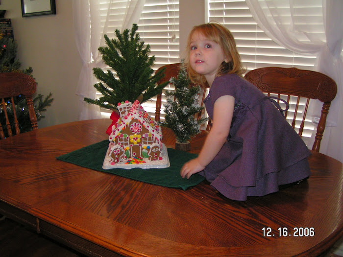 Emilee getting ready for Christmas