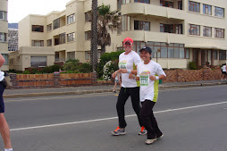 Hong and I running in Cape Town, South Africa!