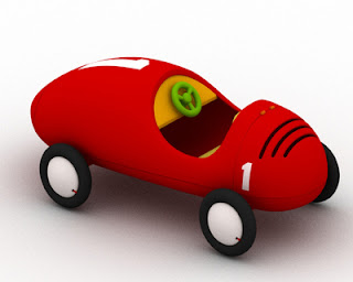 El coche rojo de carreras de pocoyó