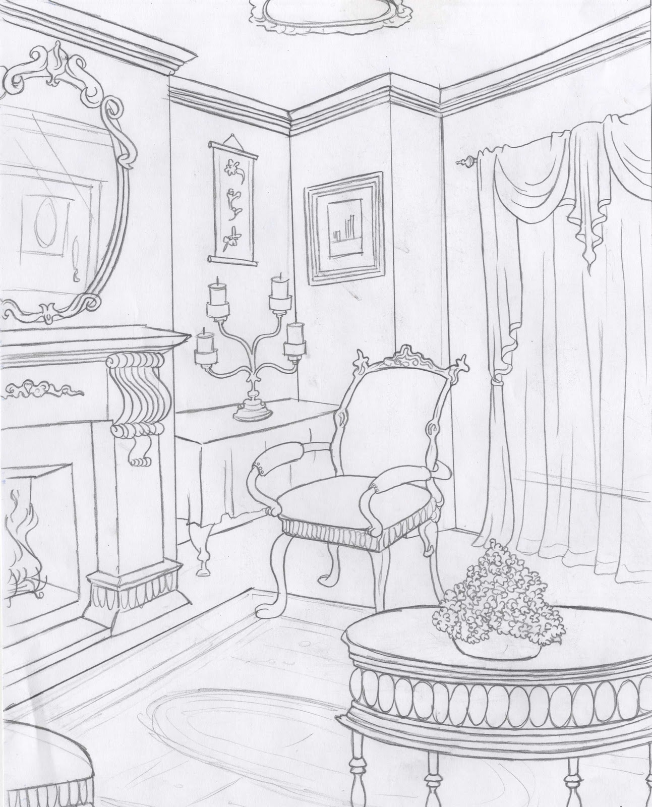 Lisa's Animation Blog Lineart! Of my Original Layout Designs