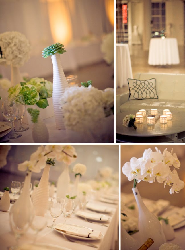 I love these white on white flower arrangements and those orchids are I love these white on white flower arrangements and those orchids are