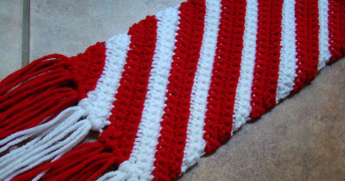 Crafts By Starlight Christmas Scarf Candy Cane Scarf