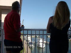 Randy and Annie looking down at SEA DEE and the Banaana River.  Nice