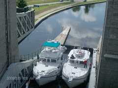 about 1/2 way up. Tiny lock person on right, downward pan on left. That's me in the red shirt