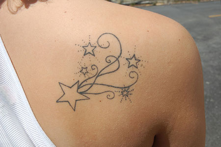 Nautical star tattoos have been a favorite for a long time, since 1769 in