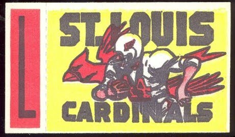 Athlon Sports CTBL-024865 1961 Topps Flocked Stickers Football St. Louis  Cardinals Card No.L-, 1 - Kroger