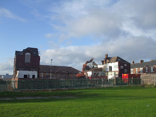 Bolam Street School Demolition, Byker, Newcastle upon Tyne. 26th November 2009