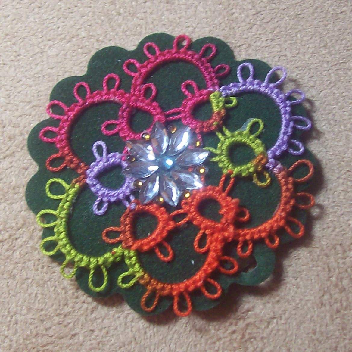 Kathy's Victorian Tatted Lace Fun Pendants Using Motifs and 'Scrapbook