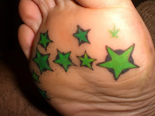  unique tattoo designs  star tattoo design on the sole of the foot