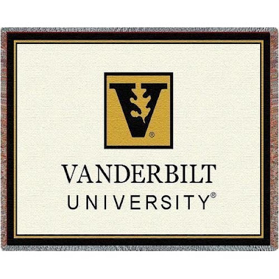 White Vanderbilt University blanket.