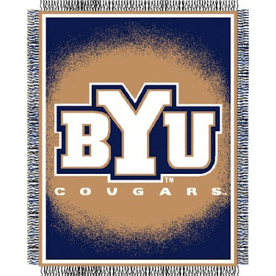 BYU Cougars throw blanket.