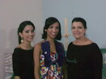 Aluna Amanda e as meninas Jacqueline e Cleusa representando a empresa Lacqua di Fiori