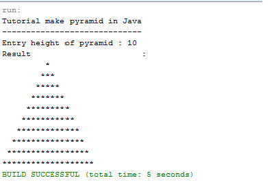 Java Program To Print Pyramid Of Stars