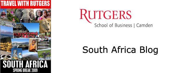 Rutgers School of Business-Camden                   South Africa Blog