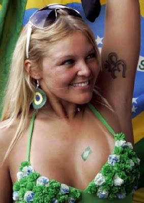 Brazilian female soccer fan