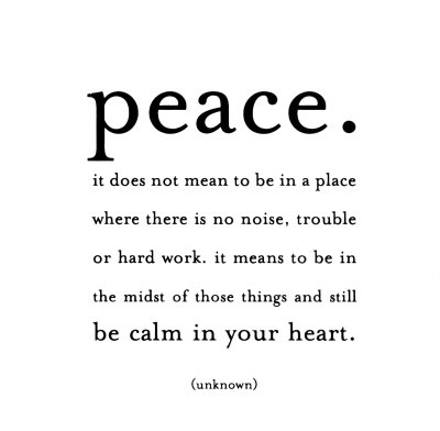 Peace, Love and Common Sense