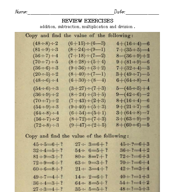 Worksheets Addition Subtraction Multiplication Division Worksheets multiplication division addition and subtraction worksheets word worksheets