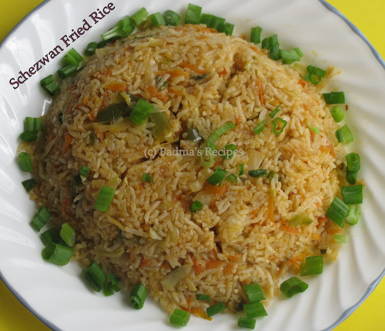 Padma's Recipes SCHEZWAN FRIED RICE
