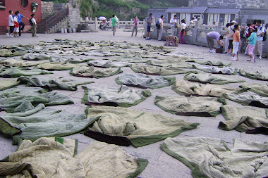 Monk's Robes Laid out to Dry atop Mt. Taishan