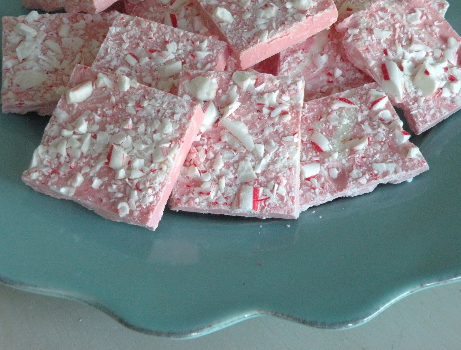 Icing Designs Pink and white swirl peppermint bark