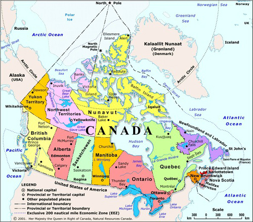 Map+of+canada+cities+and+states