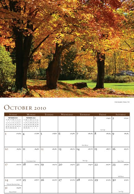 october 2010 calendar. October 2010 Calendar