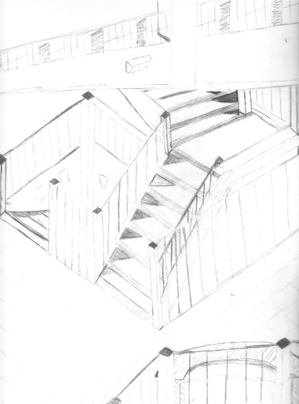 drawing of staircase