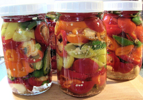 pickled hot peppers