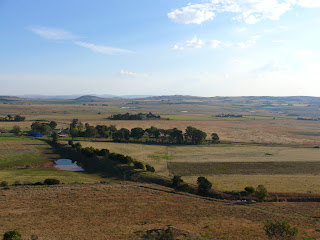 View of the field from the top of the hill