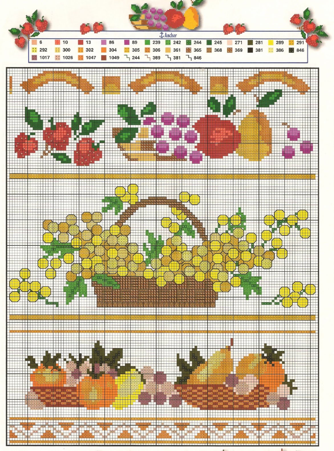 Ponto Cruz e Companhia: Barras multicolores