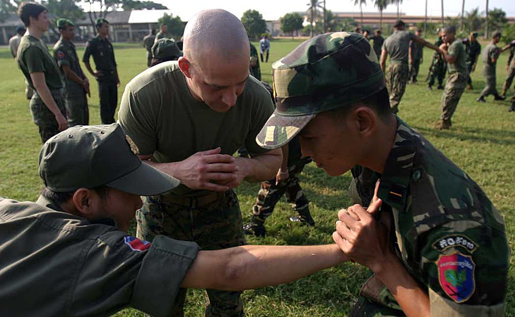 Khmerization US marines teach Cambodian soldiers martial art