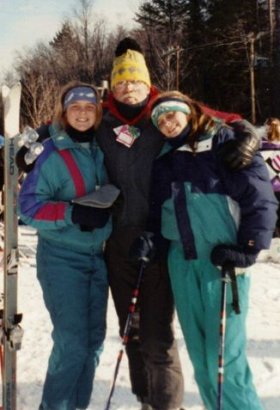 Julie, Dad (or perhaps Wilfred Brimley) and Susan 1990