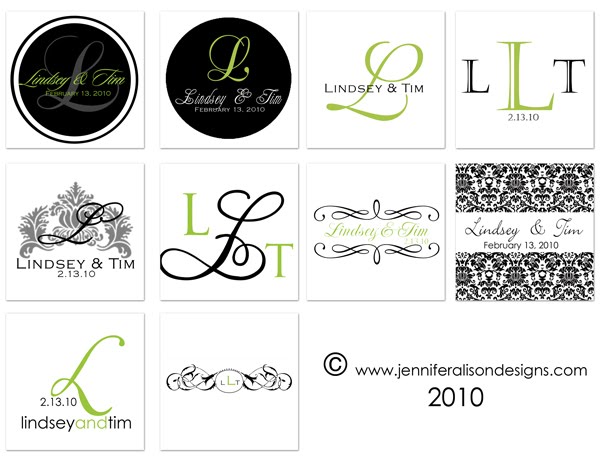 wedding monograms for Lindsey Tim wedding monogram designer