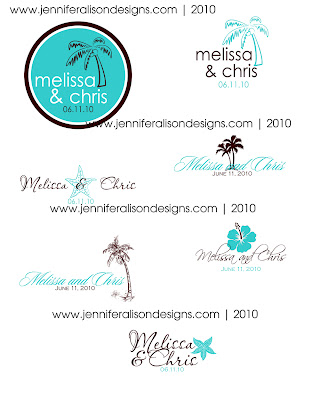 Thank you Melissa for your destination tropical wedding monogram order