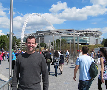 Marty in front of Wembley Stadium
