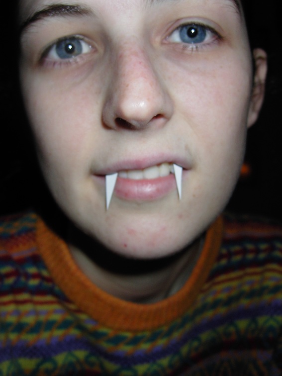 stuff in my mouth Homemade Vampire Teeth In My Mouth