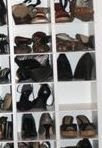 Shoes in a rack