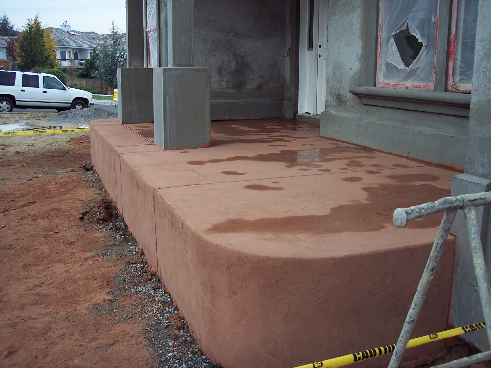 Building a Home Exterior Paint Being Applied