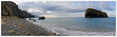 Яшмовый пляж, скала Святого Георгия: