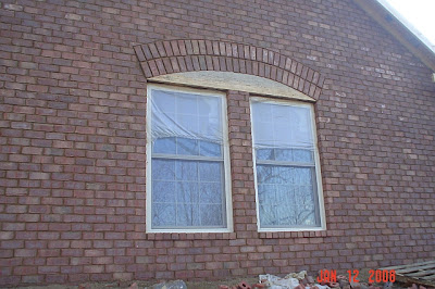 brick around windows