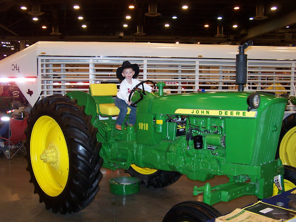 Chase on Mommy's Popo's Tractor